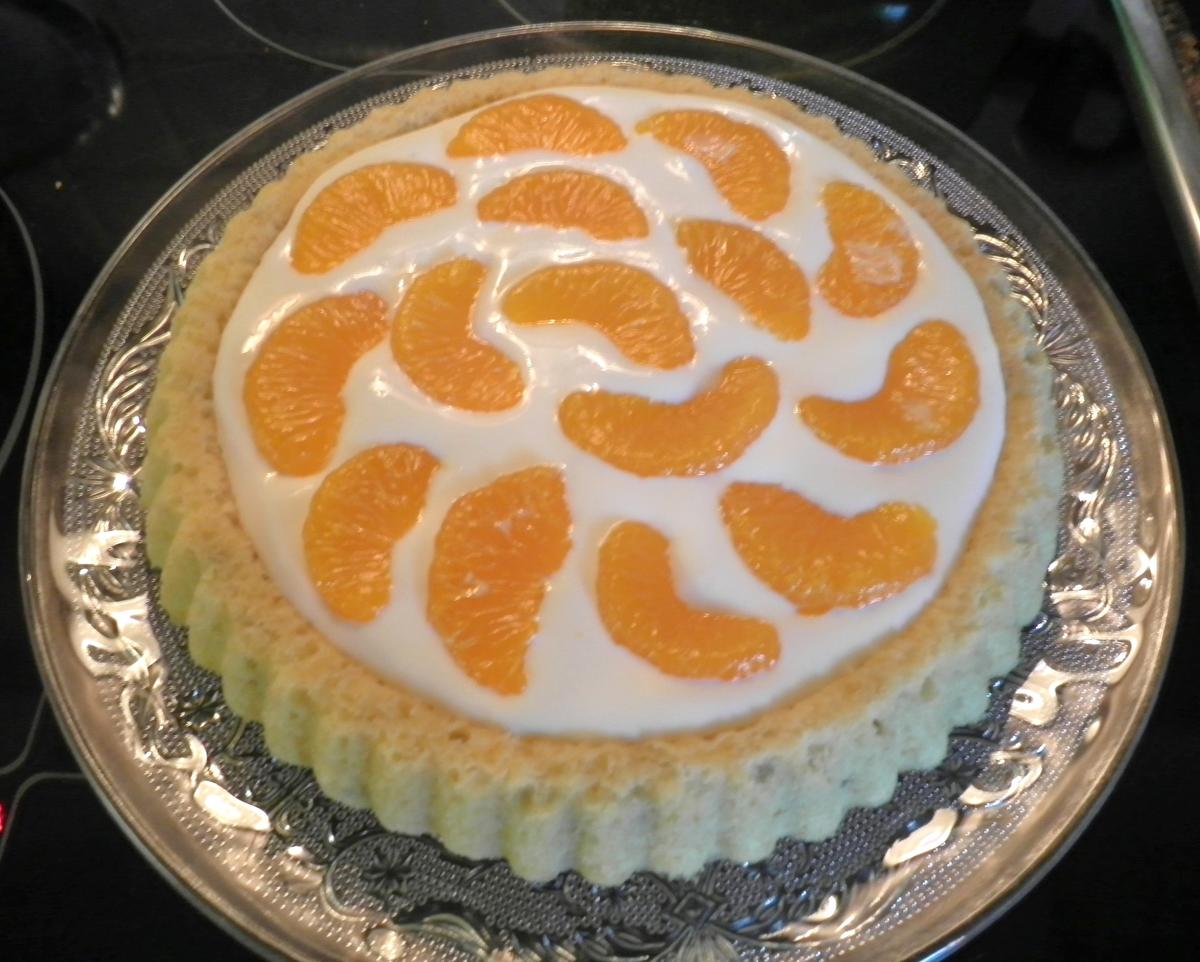 Kleine Torte mit Mandarinen und Kaki - Rezept - Bild Nr. 2237
