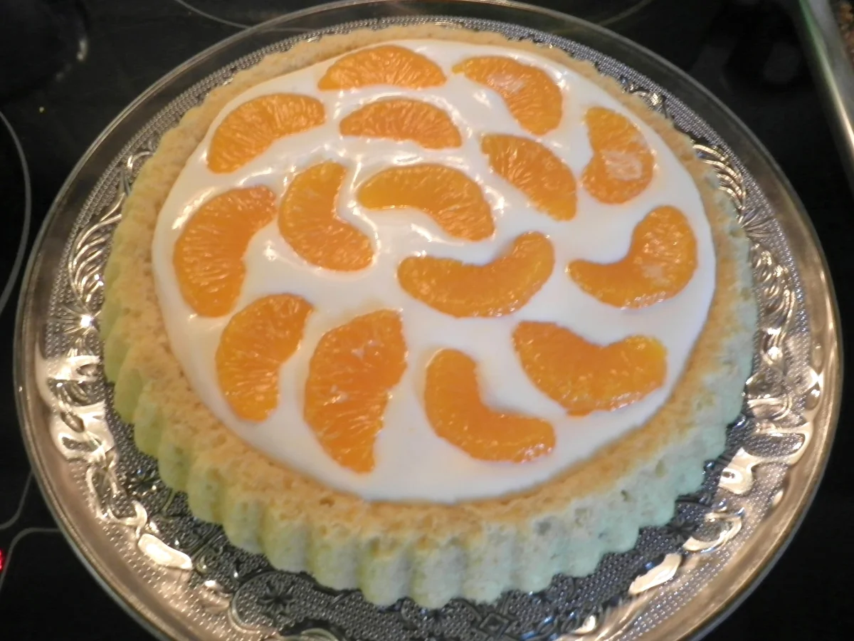 Kleine Torte mit Mandarinen und Kaki - Rezept - Bild Nr. 2237