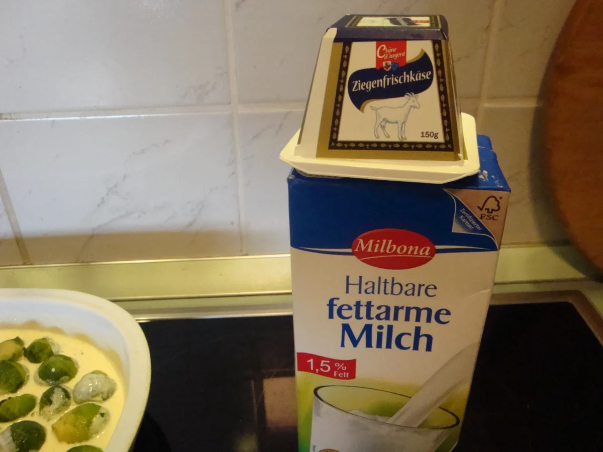 Rosenkohl mit Ziegenkäse und Kartoffelbrei - Rezept - Bild Nr. 2228