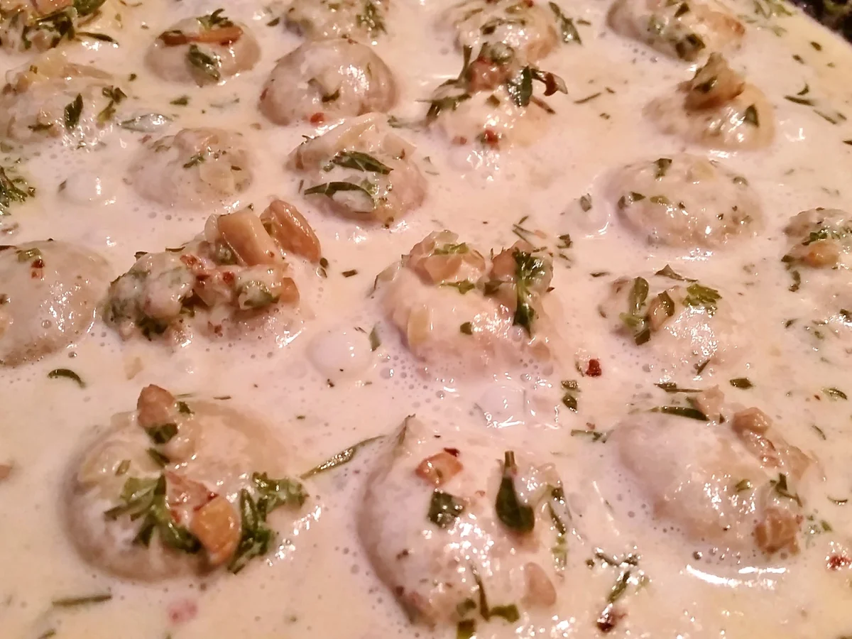 Champignon-Köpfe in Kräutersahne - Rezept - Bild Nr. 2256