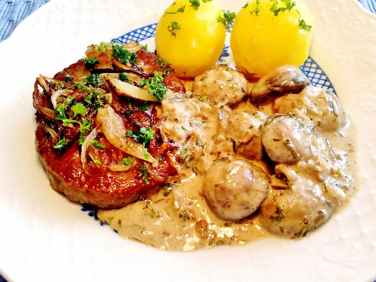 Champignon-Köpfe in Kräutersahne - Rezept - Bild Nr. 2259