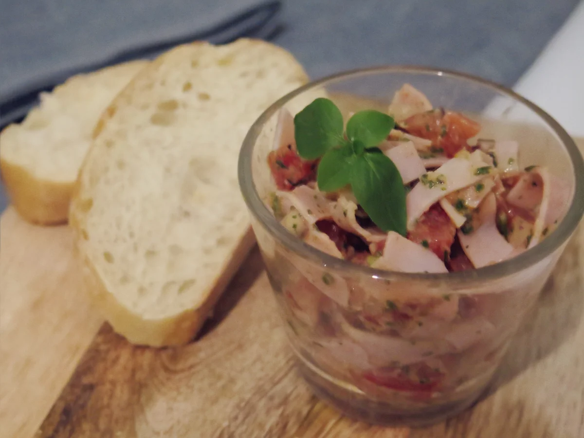 Rezept: Prosciutto cotto Salat mit Grana Padano Bild Nr. 2191 Prosciutto cotto Salat mit Grana Padano - Rezept - Bild Nr. 2191