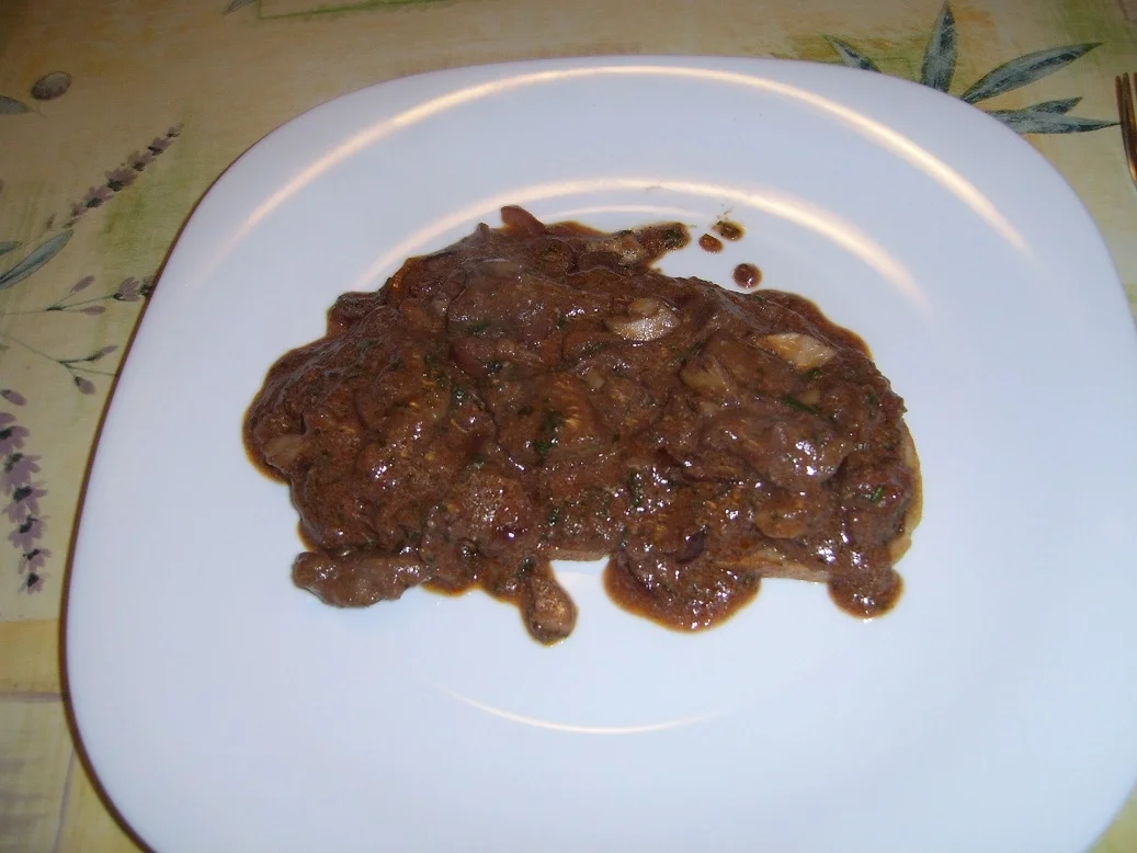 Schweineleber im Milchbad an Champignons - Rezept - Bild Nr. 2286