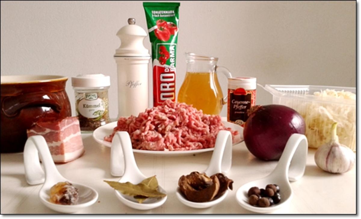 Deftiger Sauerkraut- Hackfleisch Eintopf mit Wurstschnecke - Rezept - Bild Nr. 2313