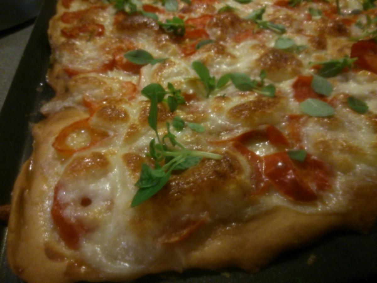 Tomate-Mozzarella-Pizza ohne SchnickSchnack! - Rezept - Bild Nr. 2355