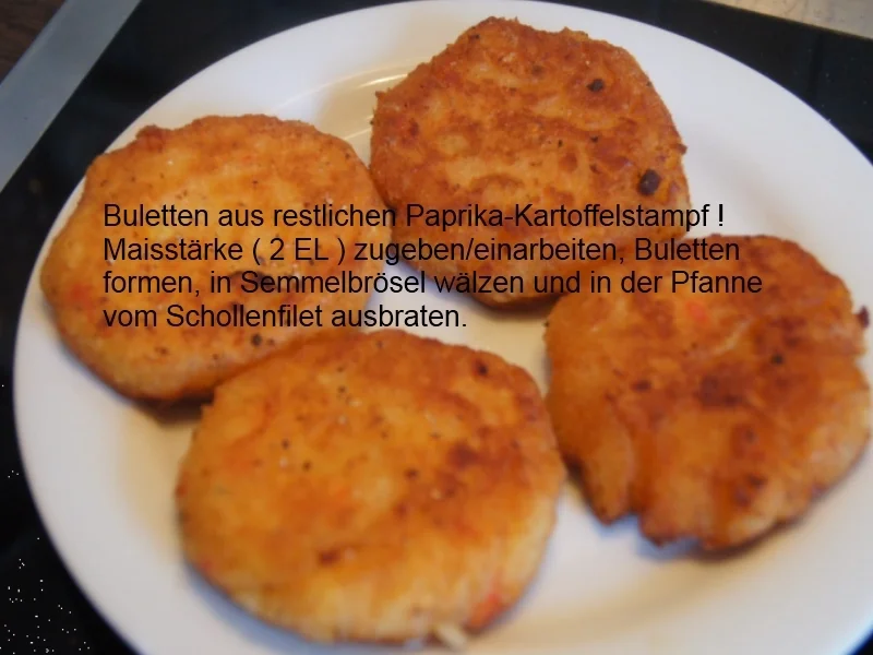 Rezept: Schollenfilet mit Sellerienudeln und Paprika-Kartoffelstampf Bild Nr. 2404 Schollenfilet mit Sellerienudeln und Paprika-Kartoffelstampf - Rezept - Bild Nr. 2404