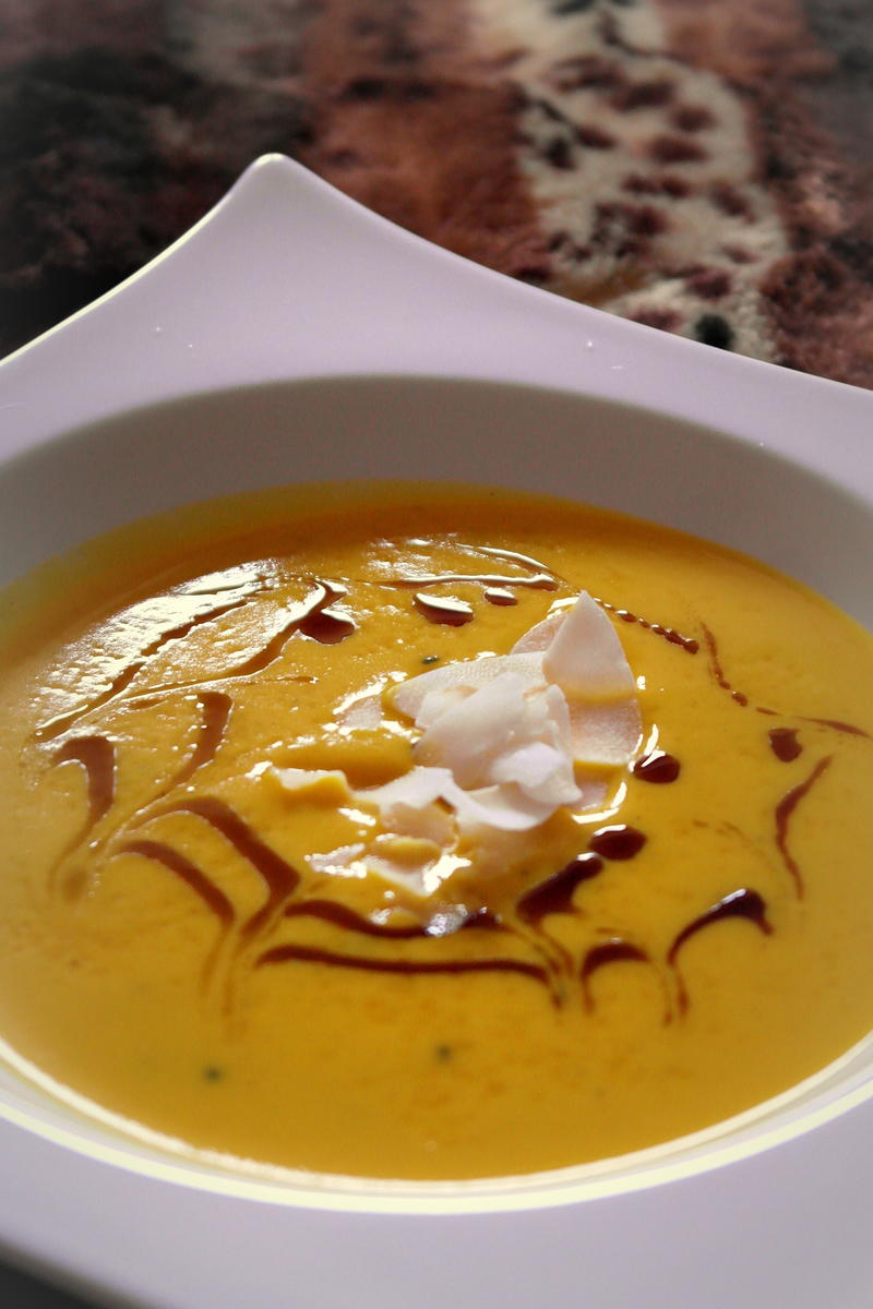 Einfache Kürbis-Suppe mit Frischkäse; mit Thermomix - Rezept - Bild Nr. 2395