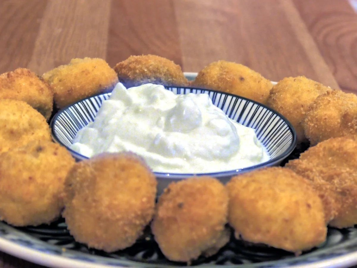 Gebacke Champignons mit Knoblauch-Dip - Rezept - Bild Nr. 2412