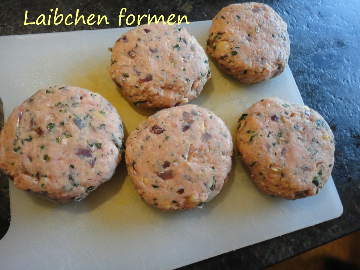 Fleischlaibchen auf Kichererbsenbasis - Rezept - Bild Nr. 2704