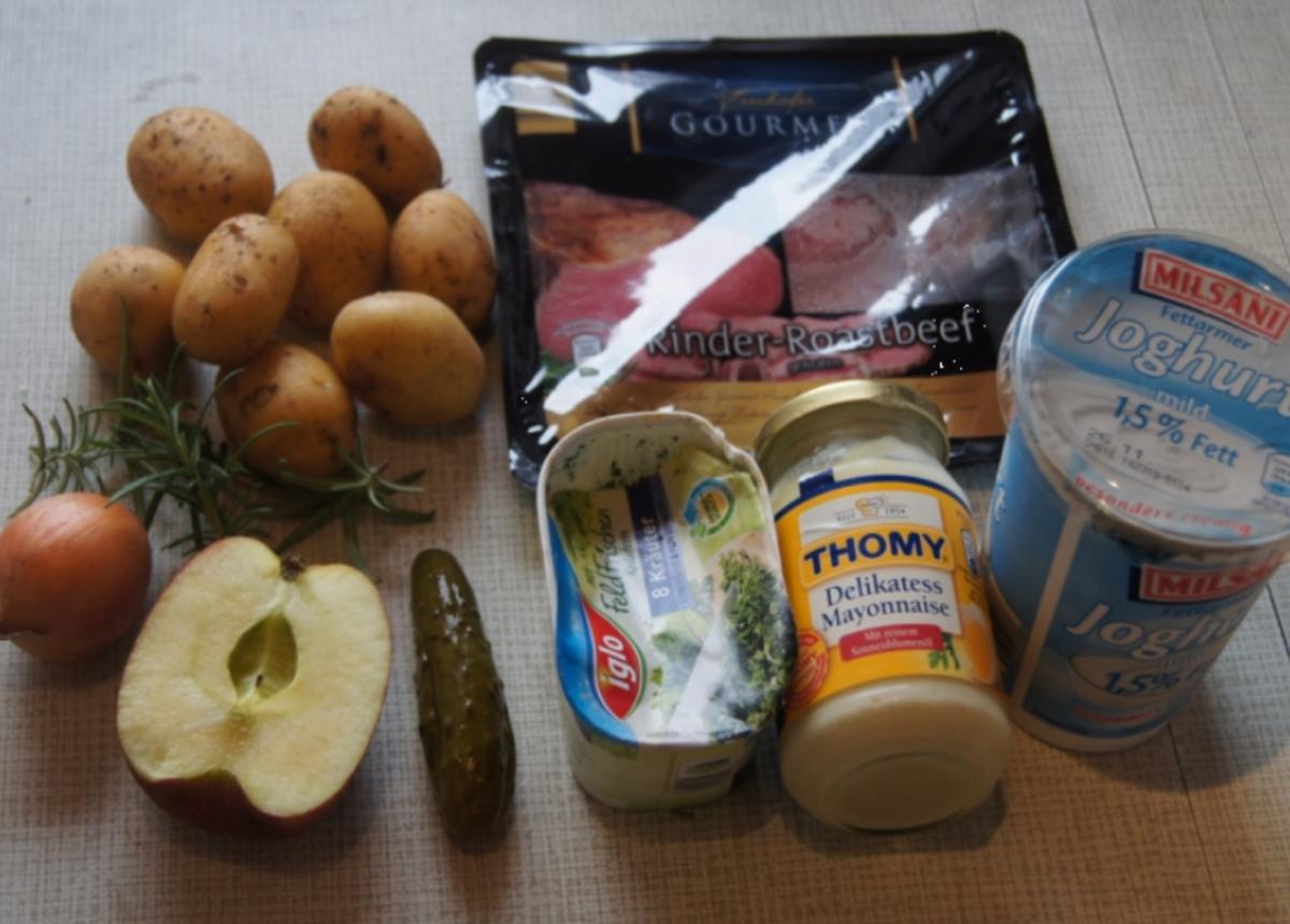 Roastbeef mit Rosmarin-Kartoffeln und pikanter Remoulade - Rezept - Bild Nr. 2473