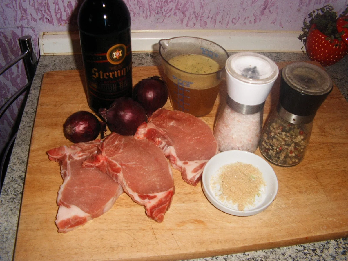 Kotelett mit karamellisierter Biersoße - Rezept - Bild Nr. 2473