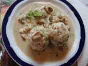 Schinken-Semmelknödel mit Steinpilzragout - Rezept - Bild Nr. 2491