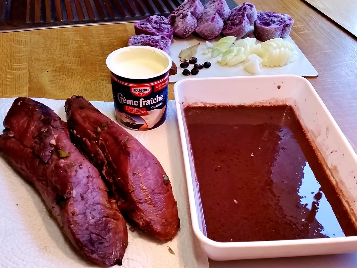 Rezept: Marinierte Lendchen mit Balsamicosoße Bild Nr. 2568 Marinierte Lendchen mit Balsamicosoße - Rezept - Bild Nr. 2568