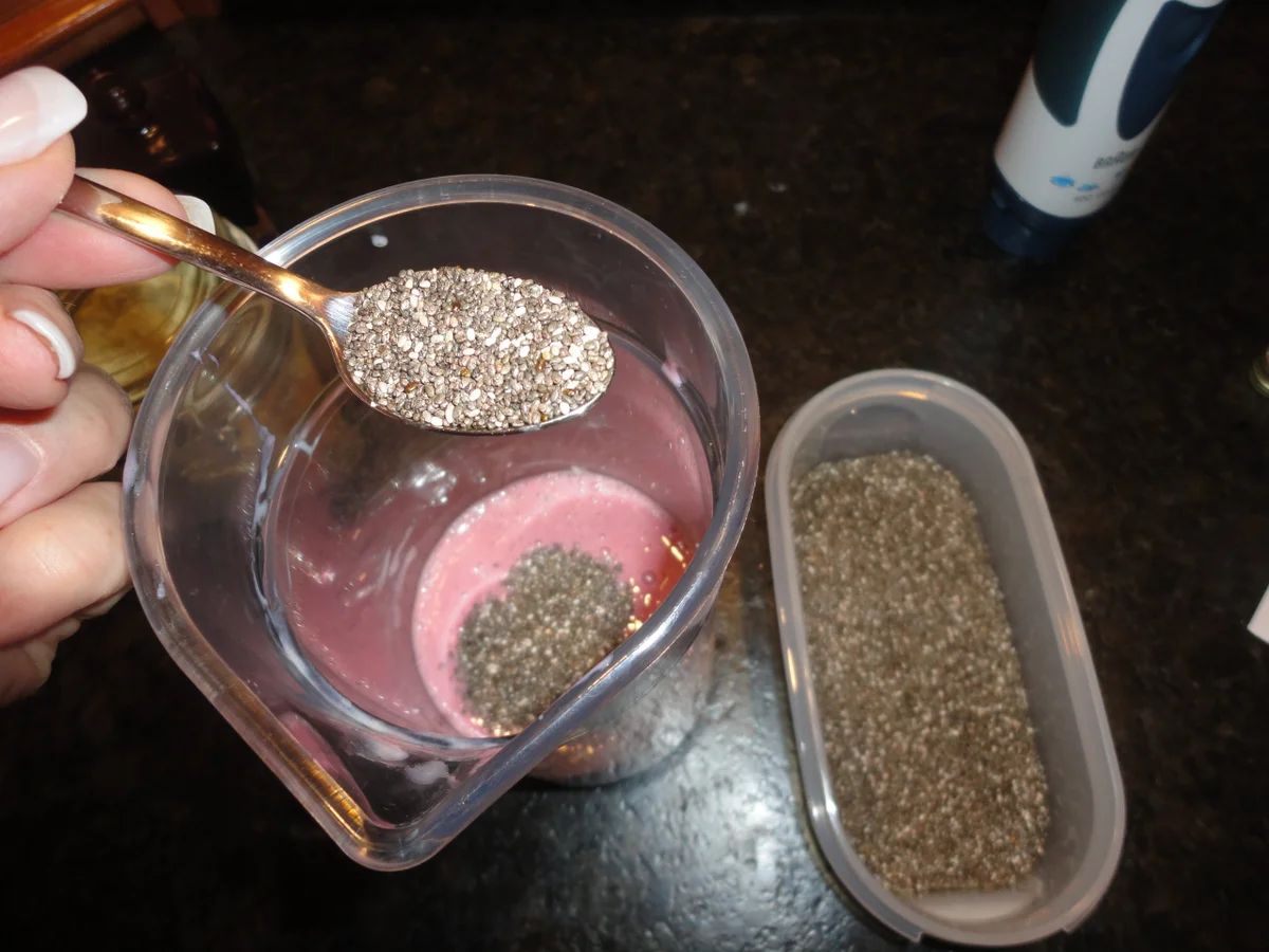 Cranberry Vanille Soja Dessert mit Chia Samen - Rezept - Bild Nr. 2602