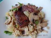 Rehrückenfilet mit Champignons-Risotto - Rezept - Bild Nr. 2633