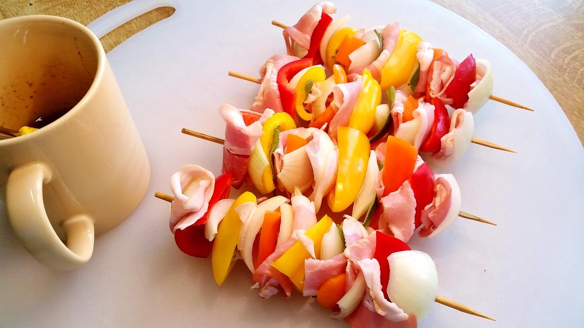 Aufgespießtes Gemüse ... - Rezept - Bild Nr. 2665
