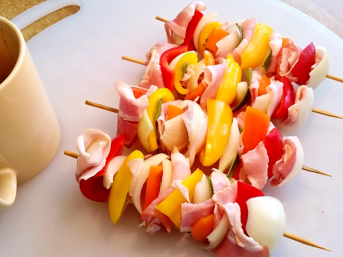 Aufgespießtes Gemüse ... - Rezept - Bild Nr. 2665