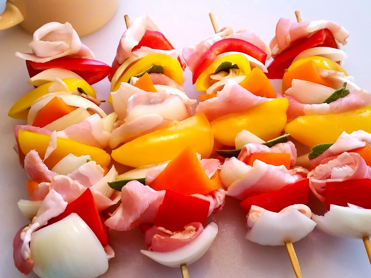 Aufgespießtes Gemüse ... - Rezept - Bild Nr. 2666