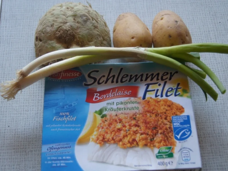 Rezept: Schlemmerfilet mit Sellerie-Kartoffelstampf Bild Nr. 2727 Schlemmerfilet mit Sellerie-Kartoffelstampf - Rezept - Bild Nr. 2727
