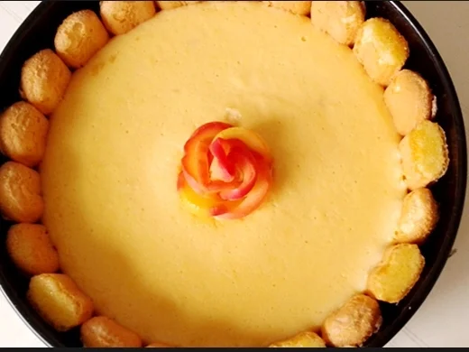 Apfelrosen Kuchen  mit Vanillecreme - Rezept - Bild Nr. 2767