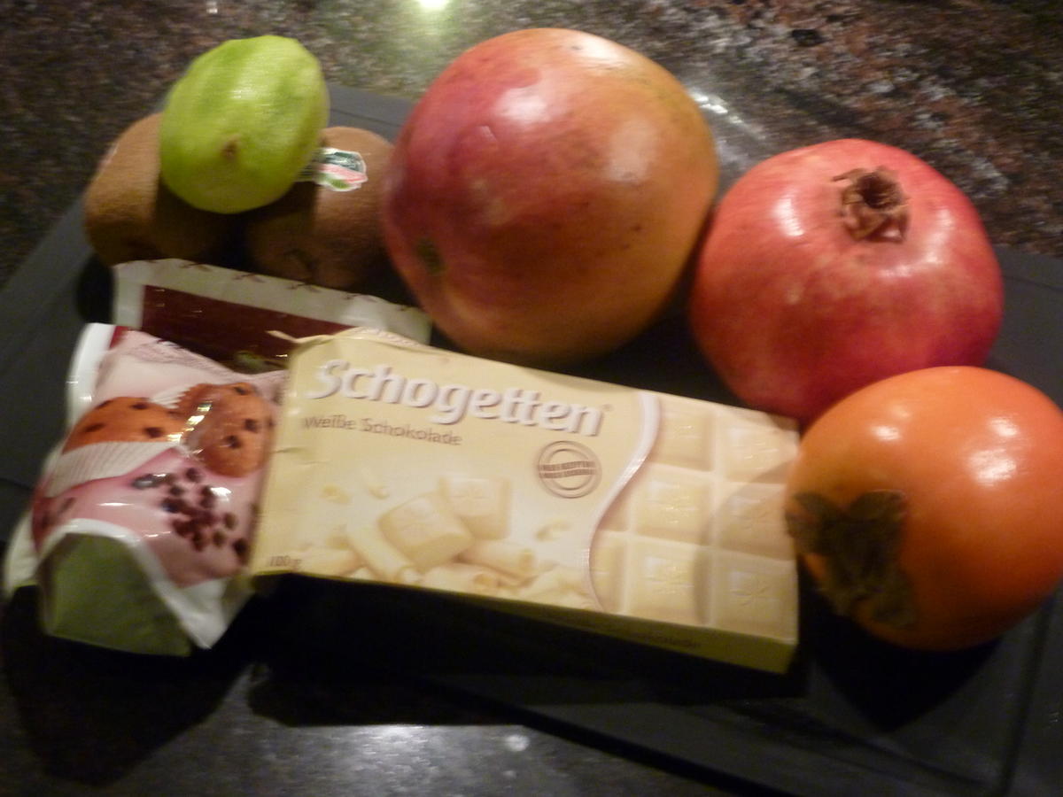 Mango-Nudeln mit Kiwi-Kaki und Granatapfel - Rezept - Bild Nr. 2760