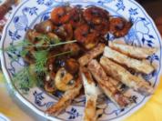 Crevetten mit Champignons und Selleriepommes - Rezept - Bild Nr. 2772