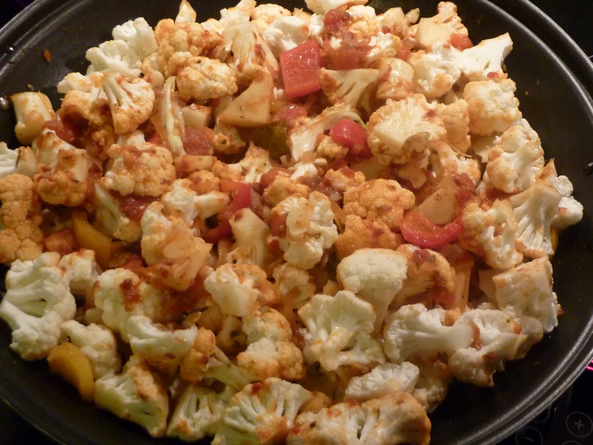 Blumenkohl -Tomaten  Gemüse - Rezept - Bild Nr. 2780