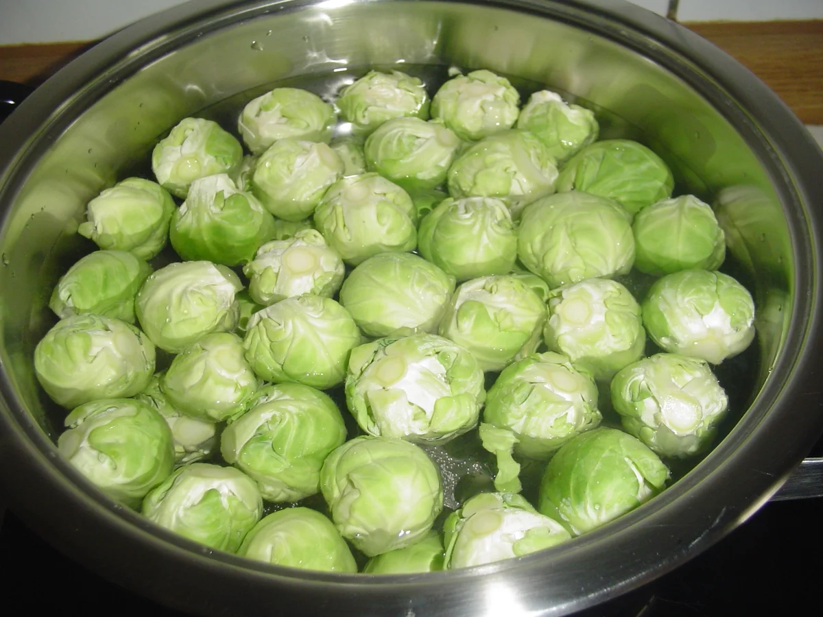 Rosenkohl mit Wollwürste und Salzkartoffeln - Rezept - Bild Nr. 2796