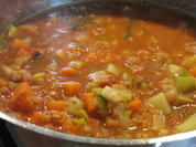 Marokkanische Gemüsesuppe mit roten Linsen - Rezept - Bild Nr. 2809