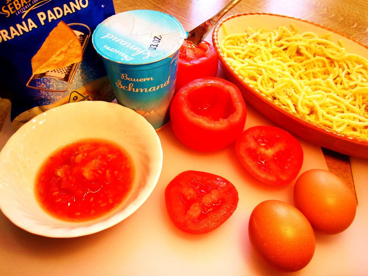 Nudelgratin mit einer gefüllten Tomate - Rezept - Bild Nr. 2808