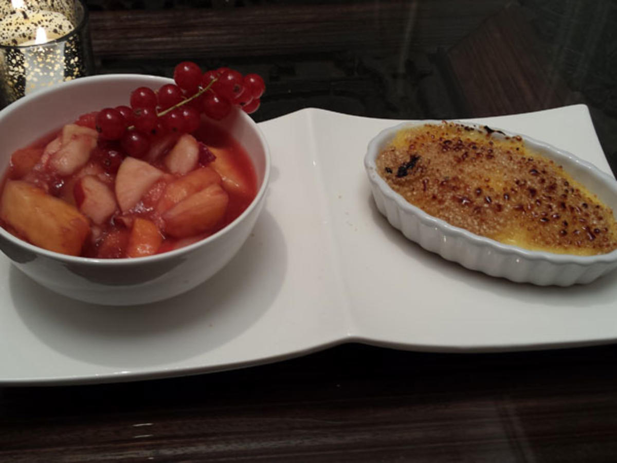 Crema Catalana und ein Fruchtsalat Macedonia - Rezept von Das perfekte
Dinner