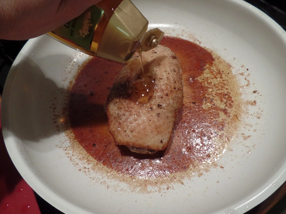 Rezept: Entenbrust mit Honigglasur und Curry-Rosenkohl Bild Nr. 2887 Entenbrust mit Honigglasur und Curry-Rosenkohl - Rezept - Bild Nr. 2887