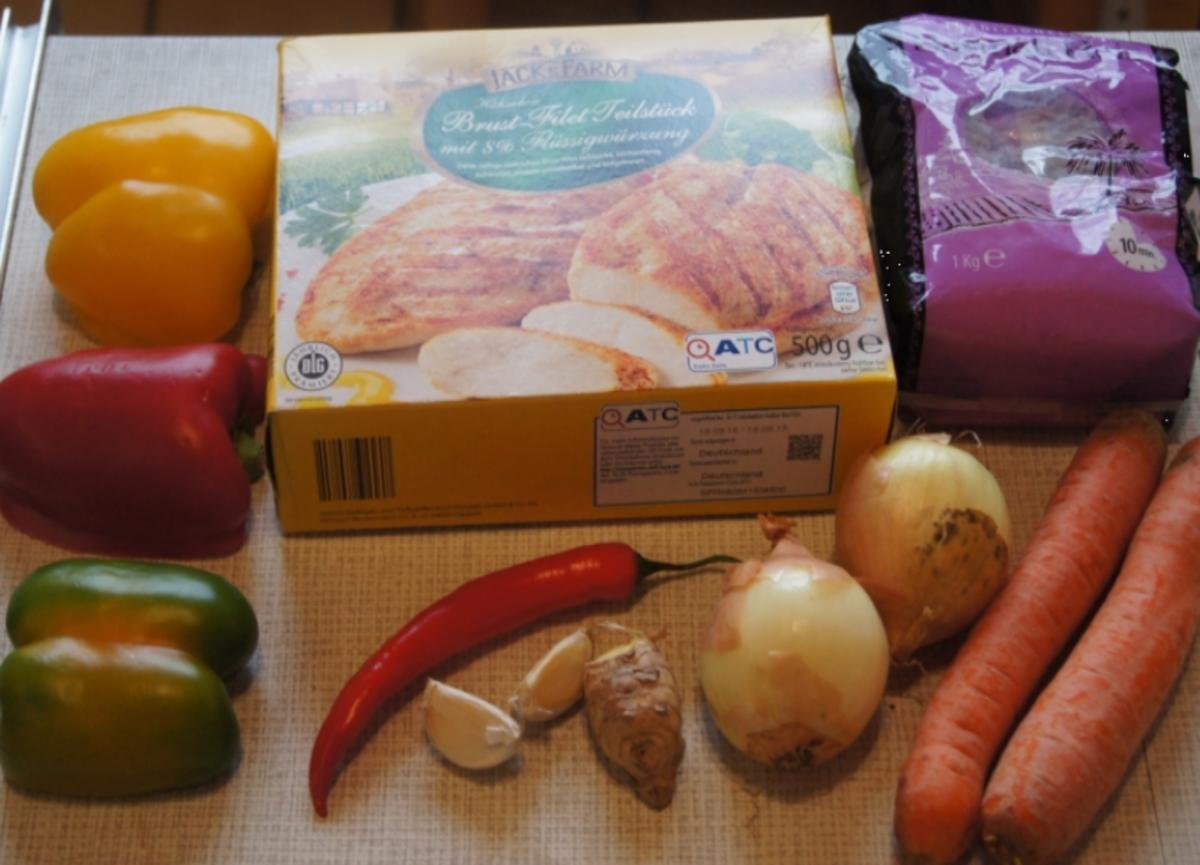 Hähnchenbrustfilet-Gemüse-Curry mit Basmatireis - Rezept - Bild Nr. 2894