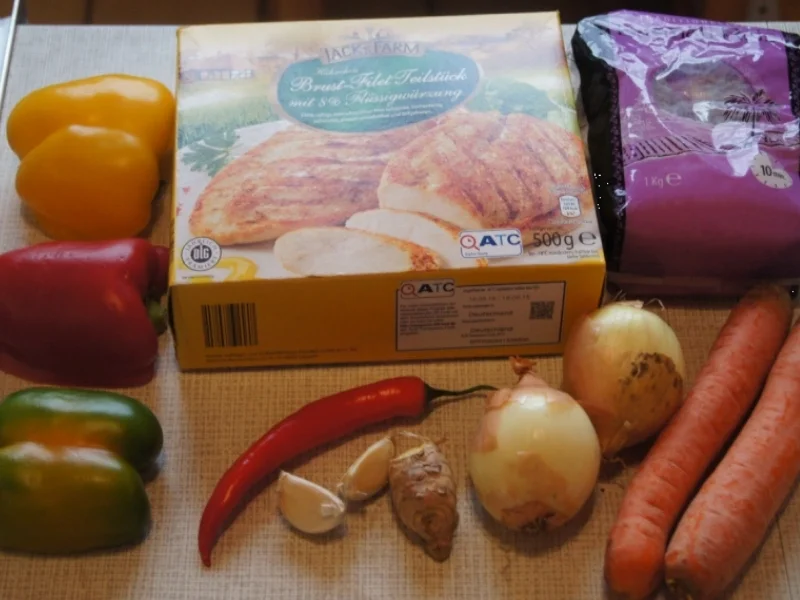 Hähnchenbrustfilet-Gemüse-Curry mit Basmatireis - Rezept - Bild Nr. 2894