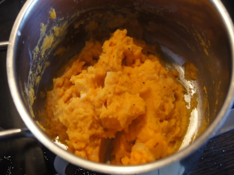 Bachforelle mit Süßkartoffelpüree und Paprika eingelegt nach Mutti Cz - Rezept - Bild Nr. 2919