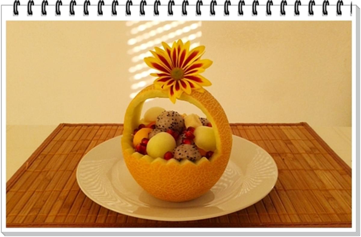 Exotisches  Obstkörbchen - zu jeder Jahreszeit - Rezept - Bild Nr. 2959