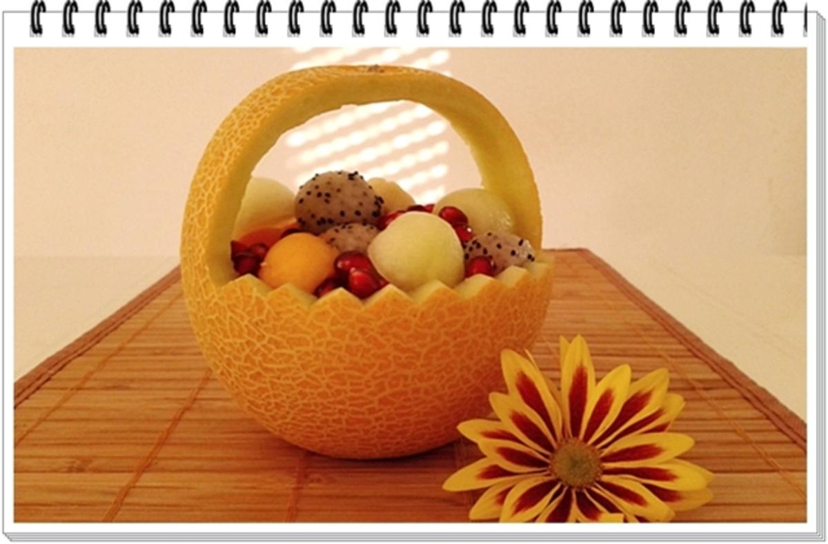 Exotisches  Obstkörbchen - zu jeder Jahreszeit - Rezept - Bild Nr. 2960