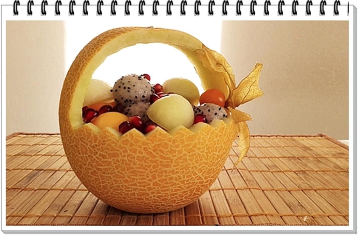 Exotisches  Obstkörbchen - zu jeder Jahreszeit - Rezept - Bild Nr. 2979