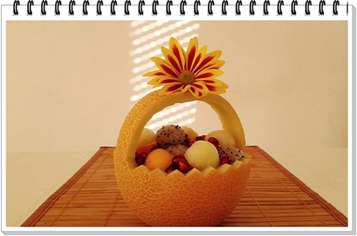 Exotisches  Obstkörbchen - zu jeder Jahreszeit - Rezept - Bild Nr. 2980