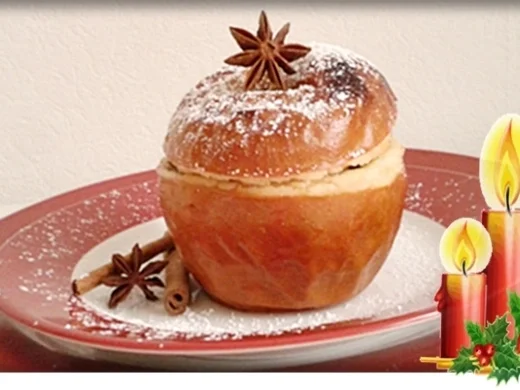 Gebackener  Apfel- gefüllt  mit Cranberry, Pflaumen und  Sultaninen - Rezept - Bild Nr. 2976