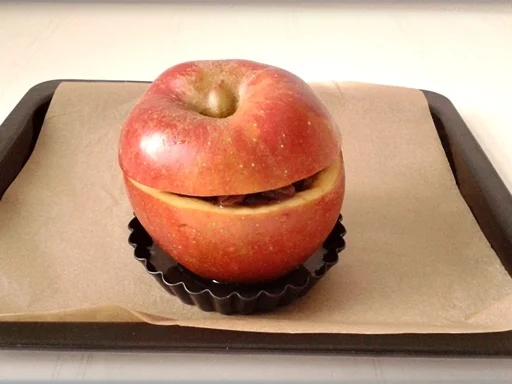 Gebackener  Apfel- gefüllt  mit Cranberry, Pflaumen und  Sultaninen - Rezept - Bild Nr. 2984