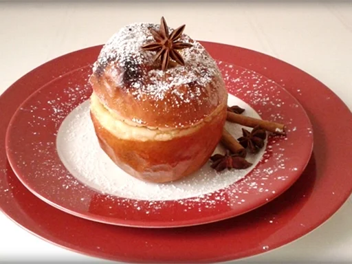 Gebackener  Apfel- gefüllt  mit Cranberry, Pflaumen und  Sultaninen - Rezept - Bild Nr. 2988