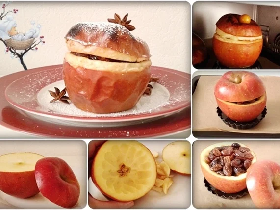 Gebackener  Apfel- gefüllt  mit Cranberry, Pflaumen und  Sultaninen - Rezept - Bild Nr. 2990