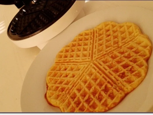 Waffeln mit Bourbon-Vanillesauce und  exotischem Obstkörbchen - Rezept - Bild Nr. 2980