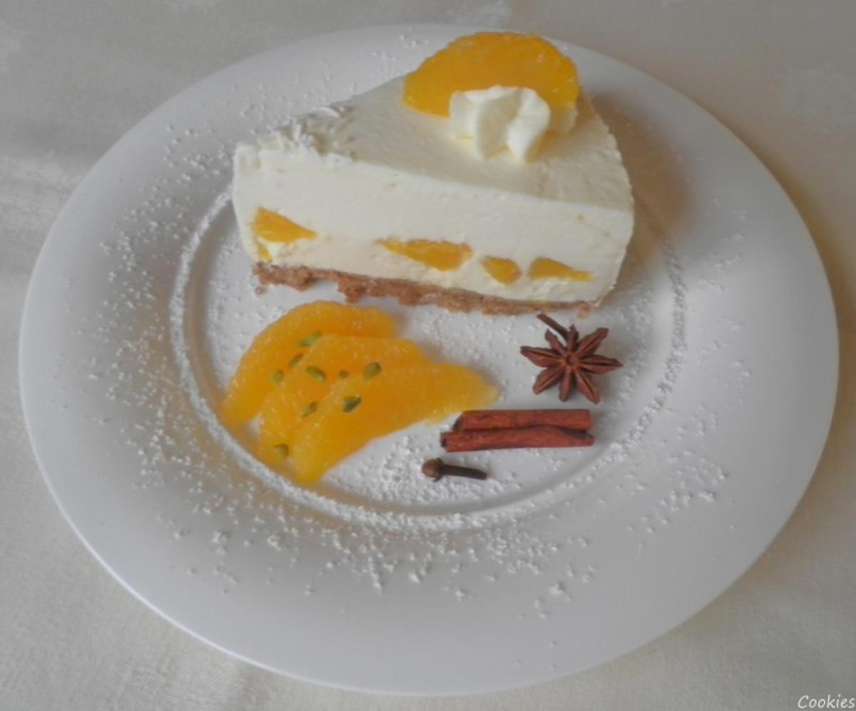 Kleine Quark - Sahne - Torte mit Gewürz - Orangen ... (Winter/Weihnachts - Torte) - Rezept - Bild Nr. 3004