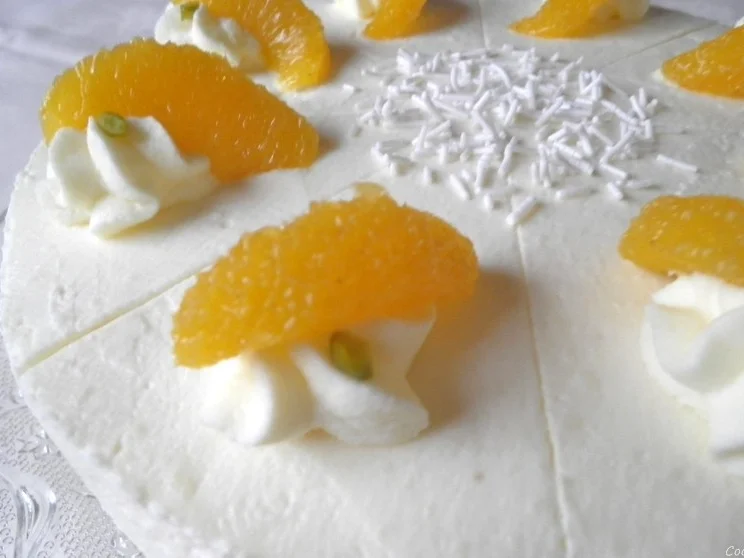 Kleine Quark - Sahne - Torte mit Gewürz - Orangen ... (Winter/Weihnachts - Torte) - Rezept - Bild Nr. 3005