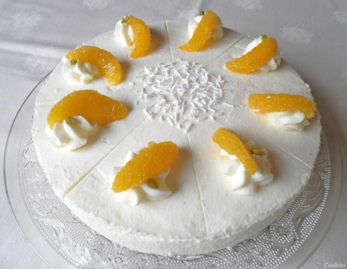Kleine Quark - Sahne - Torte mit Gewürz - Orangen ... (Winter/Weihnachts - Torte) - Rezept - Bild Nr. 3006