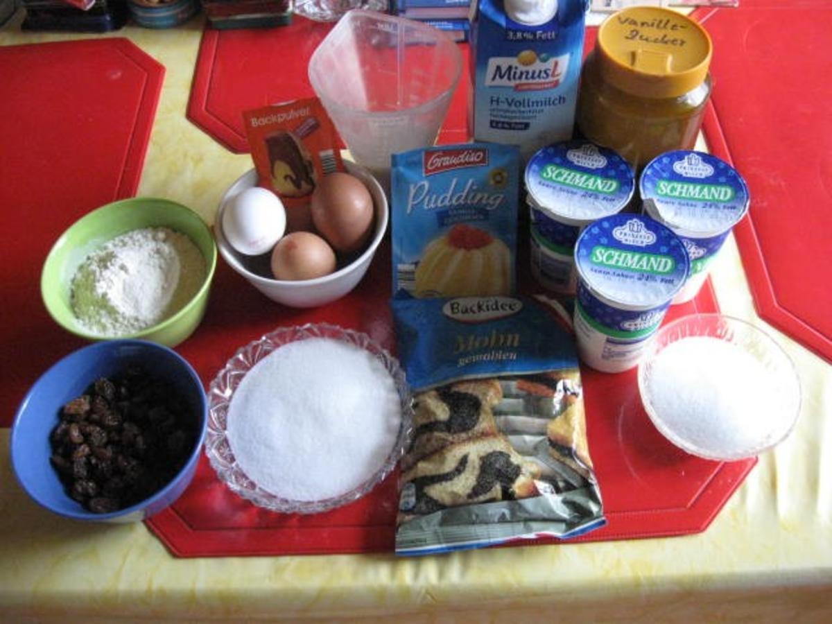 Mohnkuchen mit Schmand und Pudding - Rezept - Bild Nr. 3028