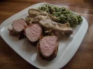 Rezept: Schweinefilet mit Pilzrahm und Spinatspätzle Bild Nr. 3068 Schweinefilet mit Pilzrahm und Spinatspätzle - Rezept - Bild Nr. 3068