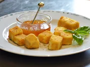 Feta paniert an Honig-Feigensenf-Sosse - Rezept - Bild Nr. 3130